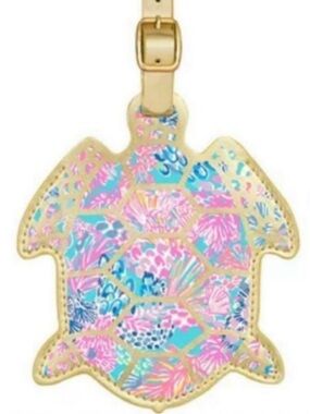 Lilly Pulitzer Turtle 🐢💕🌴Bag Charm/Luggage Tag!